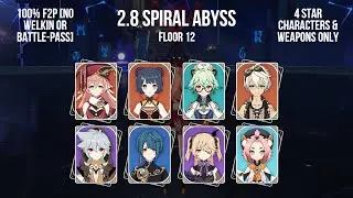 2.8 Spiral Abyss Floor 12 | F2P Yanfei & Razor | Genshin Impact