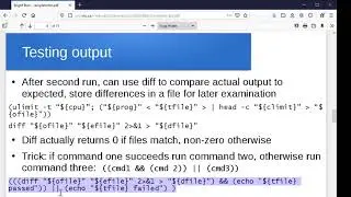 Automated testing: bash scripting example