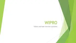 Wipro Python Flask Interview Questions