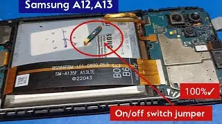 Samsung A13, A12 Power button jumper solution || on/off button jumper || 