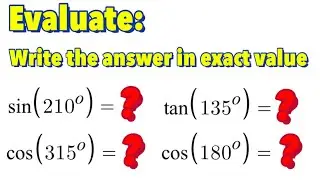 How to Evaluate Trigonometric Functions Using Reference Angles (Part 1)