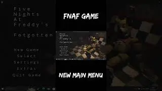 НОВОЕ МЕНЮ ДЛЯ МОЕЙ ИГРЫ ПО ФНАФ НА UNREAL ENGINE 5 #shorts