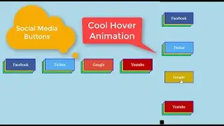 Social Media Buttons with Cool Hover Animation HTML and CSS
