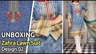 New ZAHRA Designer Lawn Suit 2019 | Unbox | Latest Pakistani Dress Design 02