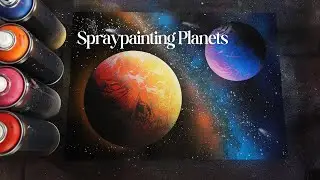 SPRAY PAINTING -  Planets & Milky Way!