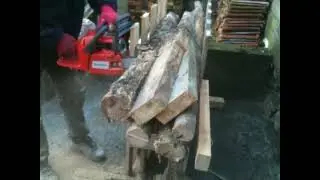 DIY Rack pour le bois + crash test tronçonneuse husqvarna