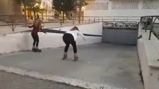 Rollschuh fahren!