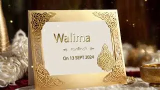 Exquisite 3D Golden Design Islamic Wedding Invitation Slideshow Premiere Pro Project Free Download