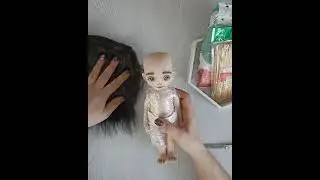 Мастер-класс  Как приклеить трессы к голове текстильной куклы!