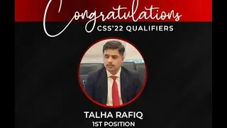 Talha Rafiq Alam CSS 2022 Topper ||  full interview