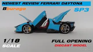 New Ferrari Daytona SP3  Baby Blue 1/18 scale by Bburago Signature