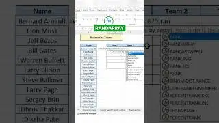 Randomize Teams in Excel Like a Pro! #ExcelSkills #ExcelShortcuts