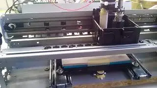 ЧПУ grbl плоттер из старого принтера и мебельных направляющих.