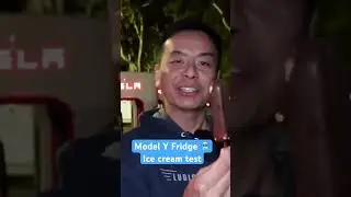 Tesla Model Y fridge freezer ice cream test | Braumach Code TESLATOM