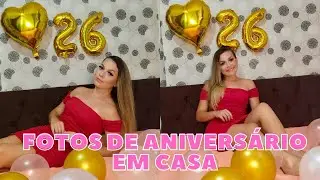 Como fazer fotos de aniversário 🎉 em casa sozinha
