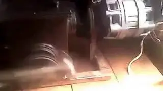 Видео первого запуска с полотном