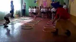 спортивные соревнования в детском саду Юлина команда заняла первое место среди садов района