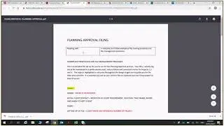 Planning approval filing protocol