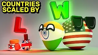 COUNTRIES SCALED BY WINS | Countryballs Animation
