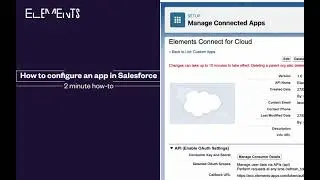 How to create a connected app in Salesforce for Elements Connect for Jira