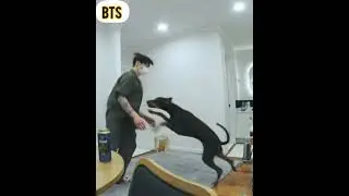 Чонгук  и  его щенок  🐕 Бам