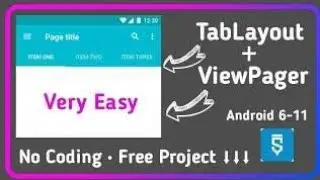 How to make view pager + tablayout in Sketchware
