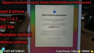 New. IOS 17.4.1 Bypass icloud (PASSCODE) avec signal réseau et hello screen  ipad et iPhone