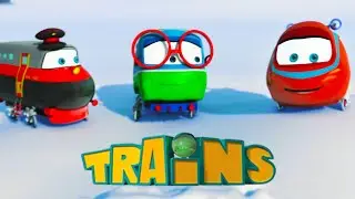 Train cartoon | Super wings | Collection 296