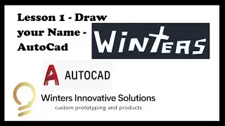 AutoCad 2024 - Lesson 1 - Draw your Name  - Beginner
