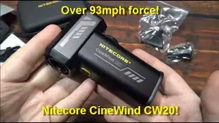 Nitecore CineWind CW20 Handheld Photography Fan Kit Review! (150klh/93mph of wind blowing power!)