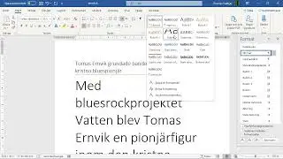 word 5 ändra formatmallar