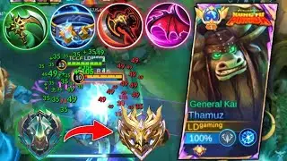 GLOBAL THAMUZ PERFECT BUILD TO SOLO RANK UP | THAMUZ INSANE DAMAGE AND SUSTAIN HACK BUILD 2025