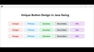 Unique, Modern, Rounded & Customizable Button in Java Swing | Custom UI Design