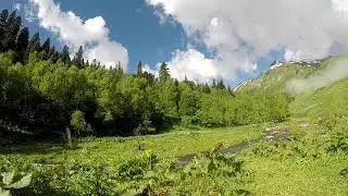 Архыз. Природа Кавказа.  Таймлапс в горах.