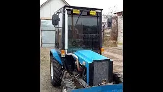 самодельная раздатка для минитрактора, в работе