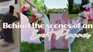EVENT PLANNER VLOG| DIY Flower Box Welcome Sign | Building A New Backdrop | BEING KIYANA