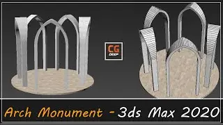 Arch Monument Modelling in 3ds Max 2021 With Spline Trick Tutorial | CG Deep | Spline Modelling
