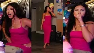 Anahi burps on live