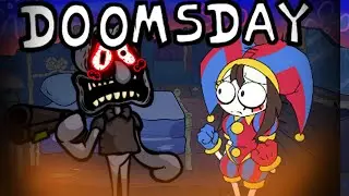 FNF Doomsday but Squidward and Pomni sings it (Cover) [Mistful Crimson Morning]