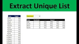 How to Extract Unique List Based on Criteria in Excel