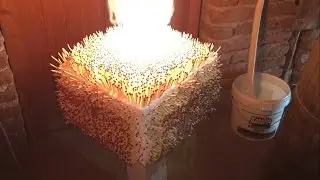 Amazing Fire Cube ! 8000 Matches Chain Reaction - Fire Domino !!!