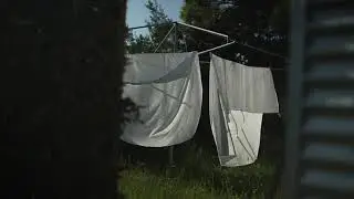 Saturday Morning Washing ~ filling with the breeze ~ Hypnotic to watch. #haiku
