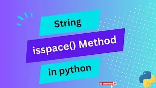 (SY) isspace () method in python