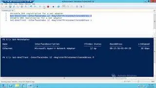 Disable NIC DNS registration with Powershell | QuickTip