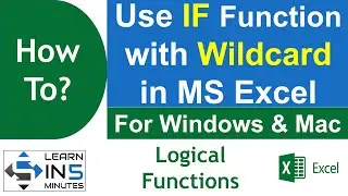 How to use Wildcard with If Function in Microsoft Excel | Learn in 5 Minutes