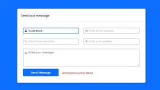 Responsive Contact Form in HTML CSS and JavaScript