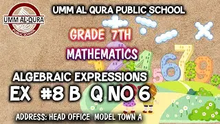 Class 8th b, Q no 6, 7 | Umm Al Qura Public School, maths class 8, exercise 8b