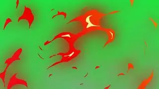 Red Abstract Liquid Fire Green Screen - Psychedelic Flame Swirl VFX - No Copyright