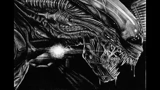 Xenomorph Sketch | Pencil Sketch | Black and White | Alien Art | AntrayArt