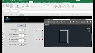 Excel VBA - Draw R.C. Beam Section from Excel to AutoCad